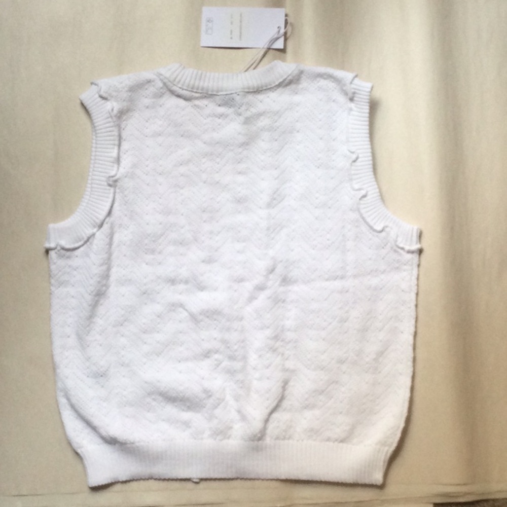 8 by Yoox White Sleeveless Knit Top - Picture 4 of 8